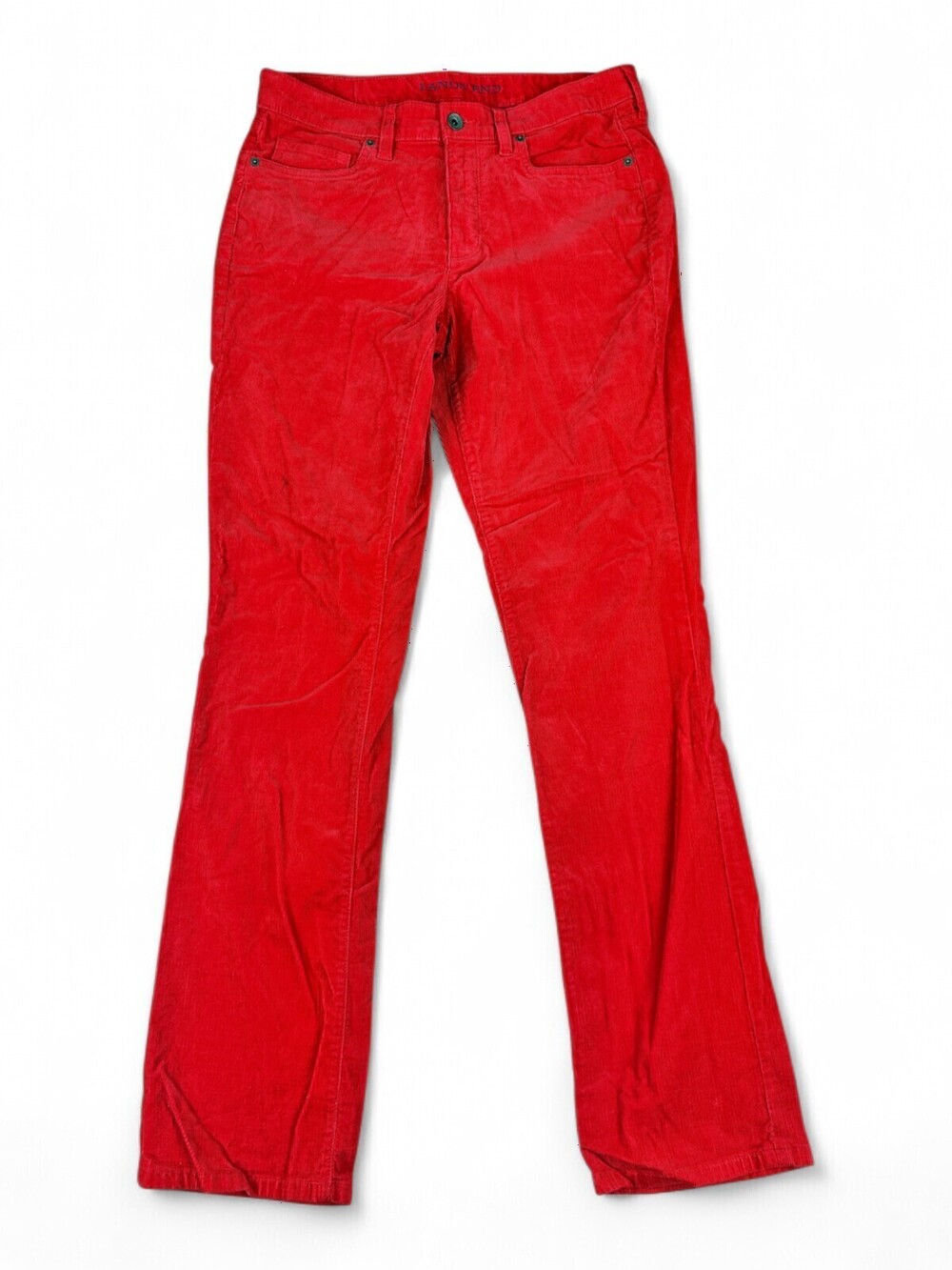 Lands' End Women's Red Corduroy Straight Leg Pants Size 6